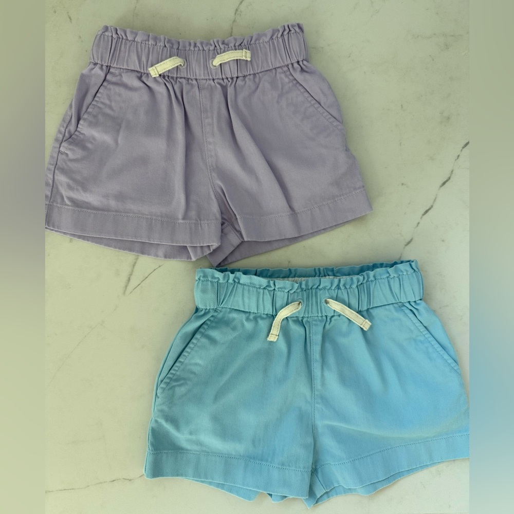 Crewcuts Lavender & Aqua Drawstring Kids Shorts (2-Pack)